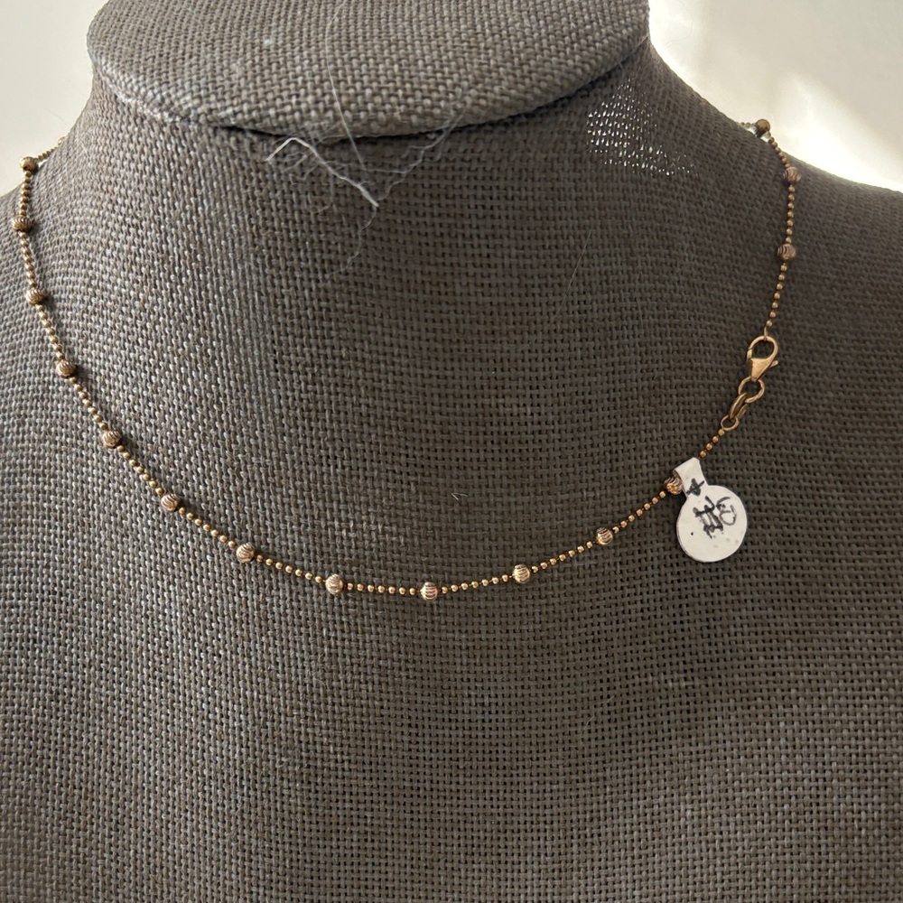 Delicate Gold Beaded Necklace New with tags